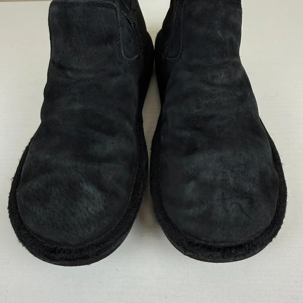 UGG Retro Cargo Pocket Black Suede Boots S/N 5195